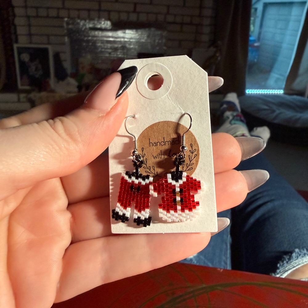 Handmade Santa Earrings